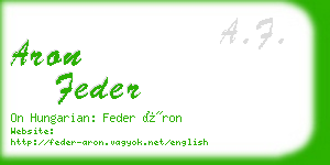 aron feder business card